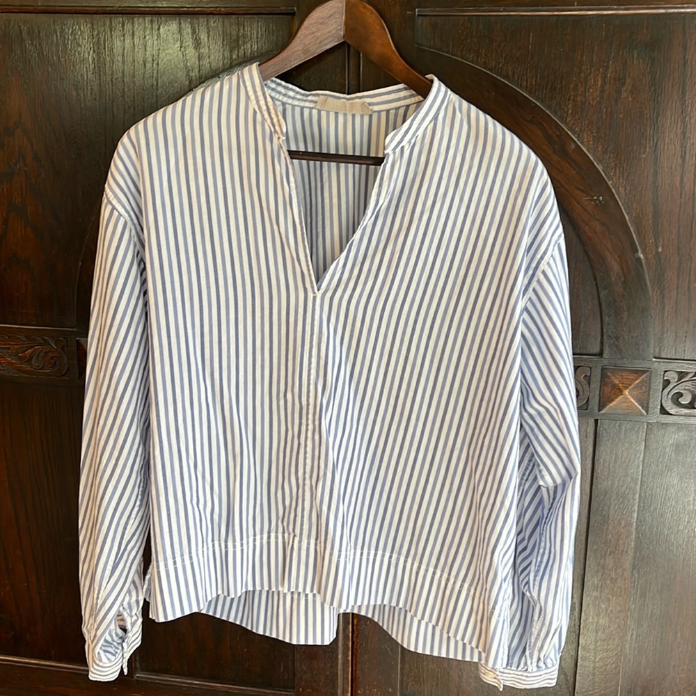Everlane striped 100% cotton blouse